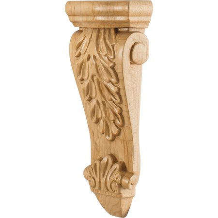 HARDWARE RESOURCES 4-1/2" Wx1-7/8"Dx10"H Cherry Low-profile Acanthus Corbel CORK-3CH